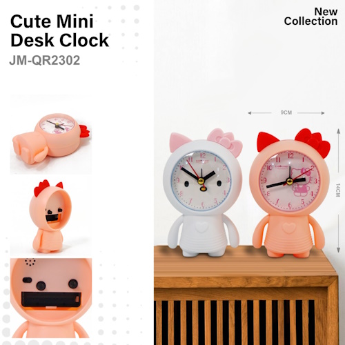 Jam Meja Bentuk Hello Kitty (QR2302)