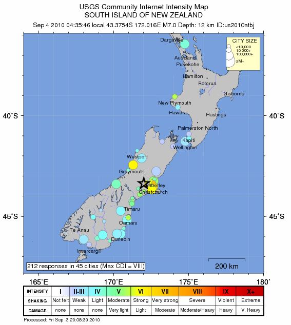 earthquake in new zealand 2010. BBC News, 3 September 2010