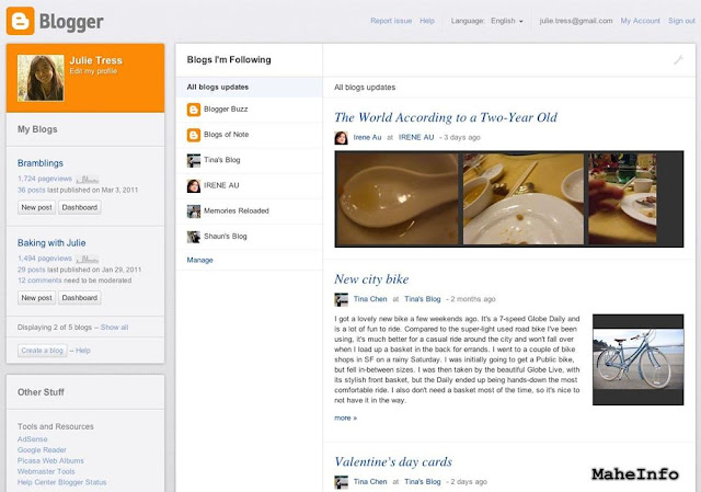 blogger new dashboard