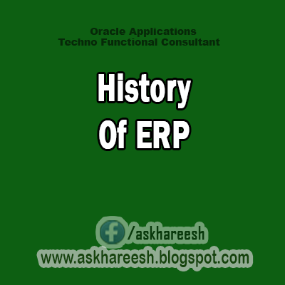 History Of ERP,AskHareesh Blog for OracleApps