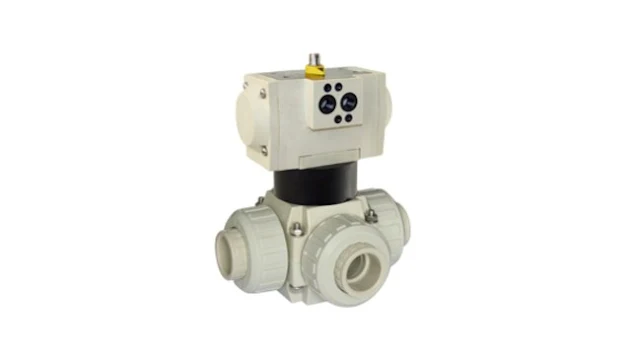 Bamo Pneumatic 3-Way Ball Valves, Single or Double Acting VP3V S4-PPH