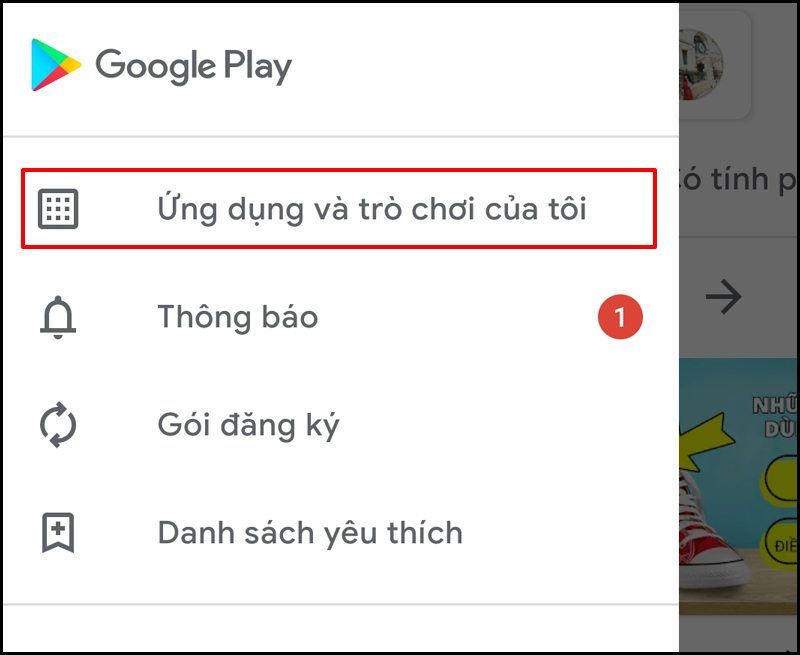 Vào Ứng dụng và trò chơi của tôi