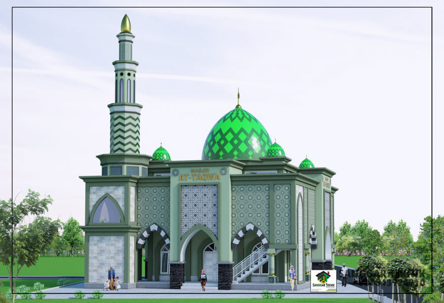  GAMBAR  DESAIN MASJID  MODERN 2  LANTAI  SANGGAR TEKNIK