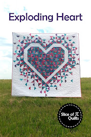 Exploding Heart quilt pattern by Slice of Pi Quilts