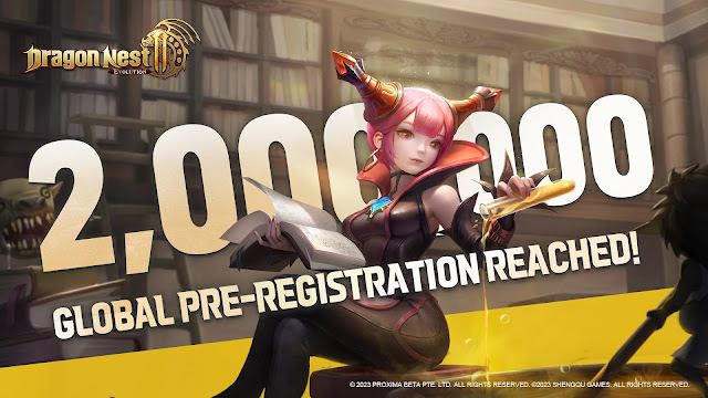 Dragon Nest 2 reached 2 million pre-registrations.