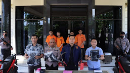 Polres Nganjuk Ungkap Kasus Penganiayaan Dengan Sajam, 5 Tersangka Berhasil Diamankan 