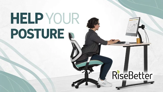 a lady sitting in front of desk proper posture