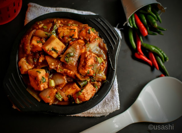 Chili Paneer, Palak paneer, Veg recipes, Indian veg recipes, Paneer recipes, homemade,Indo- Chinese recipe, side dish, shadesofcooking