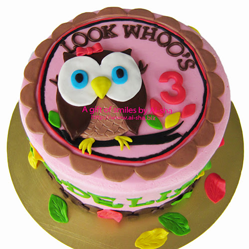 Owl Birthday Cake