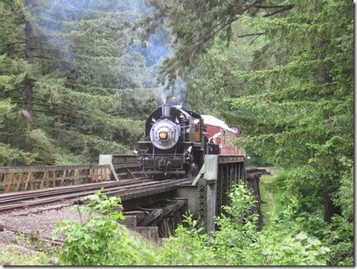 IMG_6649 Crosset Western 2-8-2T #10 on Bridge 23 over the Lewis River on May 27, 2007