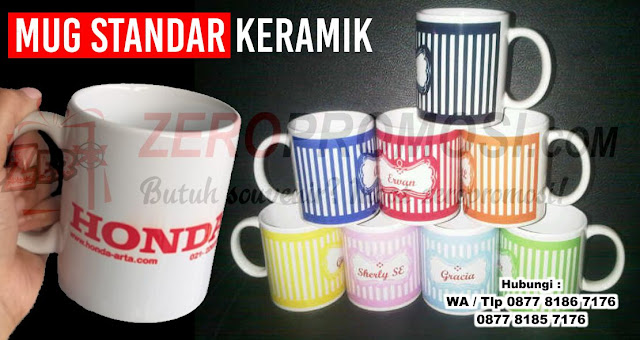 Mug Keramik Standar, souvenir Mug standar promosi, Mug Standar Kramik Murah, Mug Standar Printing/Press