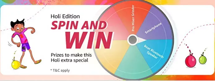  Amazon Holi Edition Spin and Win