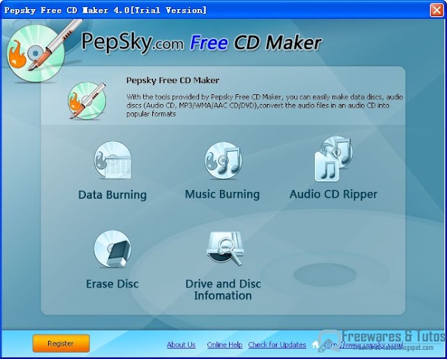 Pepsky Free CD Maker : un logiciel de gravure gratuit