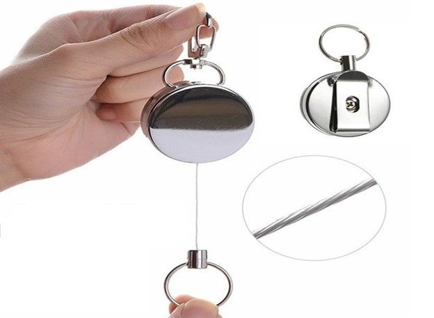 Resilience Steel Wire Rope Elastic Key Chain Recoils Retractable Keychain  Alarm Key Ring Anti Lost Keychain Badge Reel Belt Clip|Key Chains| -  AliExpress