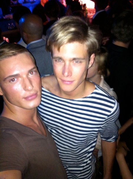 nikola jovanovic and gen huismans having fun — the hugo boss afterparty