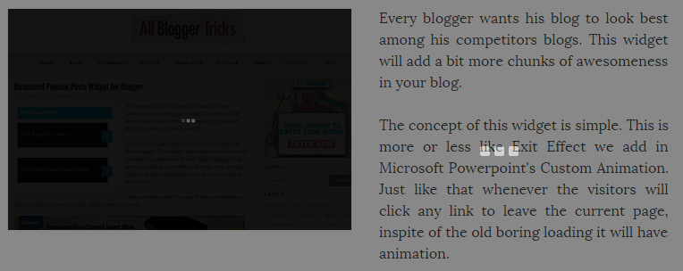 [Tips] - Hiệu ứng tải trang mờ có ảnh cho Blogspot Blogger V2