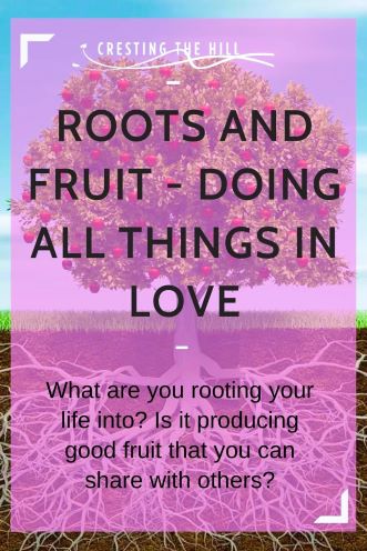 What are you rooting your life into? Is it producing good fruit that you can share with others?