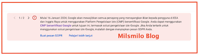 Cara mengaktifkan dan membuat pesan gdpr pada google adsense