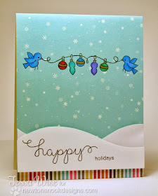 Happy Holidays Card by Tessa Wise for Newton's Nook Designs