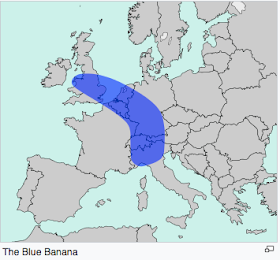 mapa banana azul