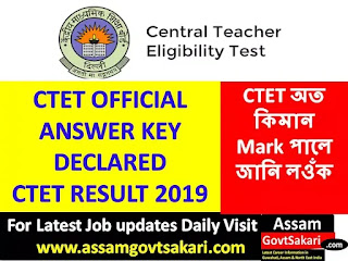 CTET July Official Answer key 2019