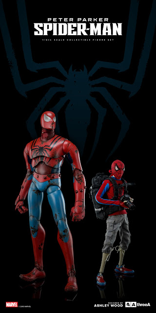 Marvel x ThreeA Peter Parker & Spider-Man Robot 1/6 Scale Collectible Figure Set