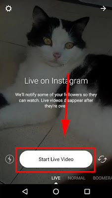 Cara live instagram di android