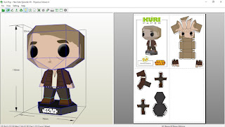 Kuri Paper - Pop Mini Funko Han Solo E VII Star Wars Papercraft