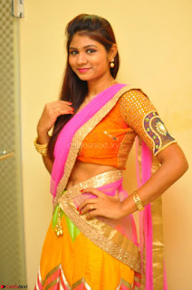 Lucky Sree in dasling Pink Saree and Orange Choli DSC 0363 1600x1063.JPG