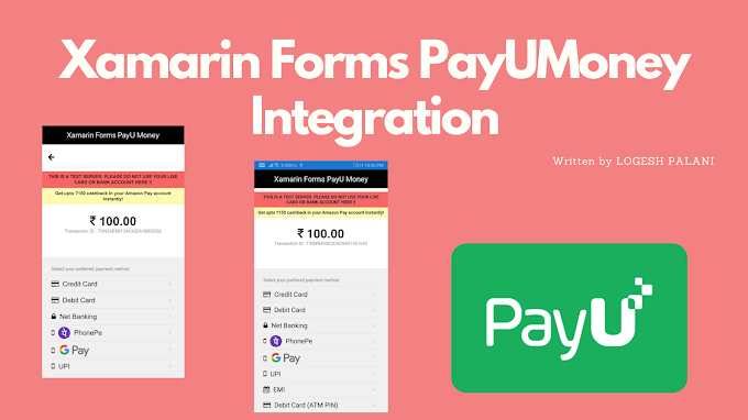 Xamarin Forms PayUMoney Integration 