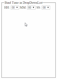 Populate Hours,Minutes and Seconds in DropDownList in a single loop in Asp.Net C# ,VB 