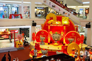 Johor Bahru City Square Chinese New Year 2020 Decoration with God of Wealth Mouse Theme