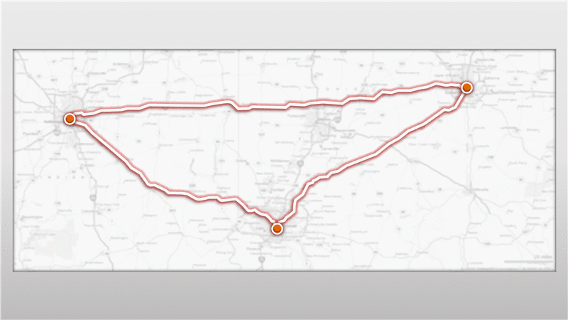 Map Tracing Animation PowePoint 2013 Image