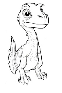 tall dinosaurs coloring book page