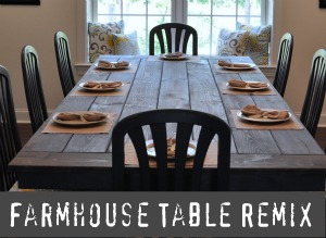 Farmhouse Table Remix {How to Build a Farmhouse Table}