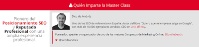 Breve CV de formador de la Master Class