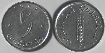 france 5 centimes 1961