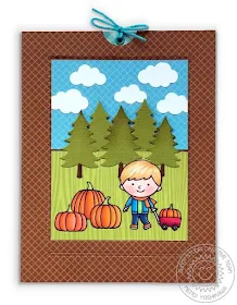 Sunny Studio Stamps: Fall Pumpkin Patch Pop-up Card using Sliding Window Dies