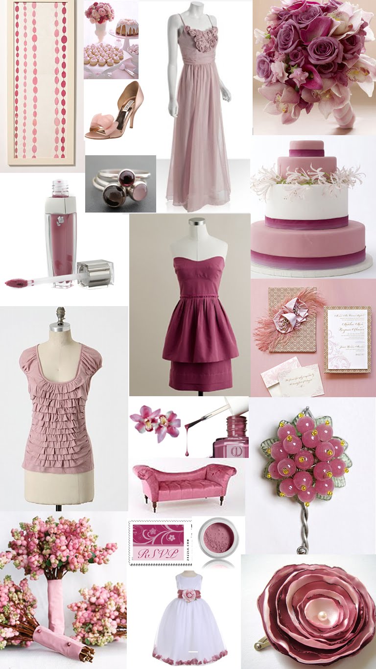 Rose/Blush Pink and Mauve