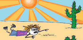 water is scarce in the desert.