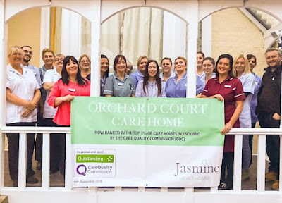 Picture of staff at the Orchard Court Care Home in Brigg which has been rated outstanding by the Care Quality Commission  - image used on Nigel Fisher's Brigg Blog in December 2018
