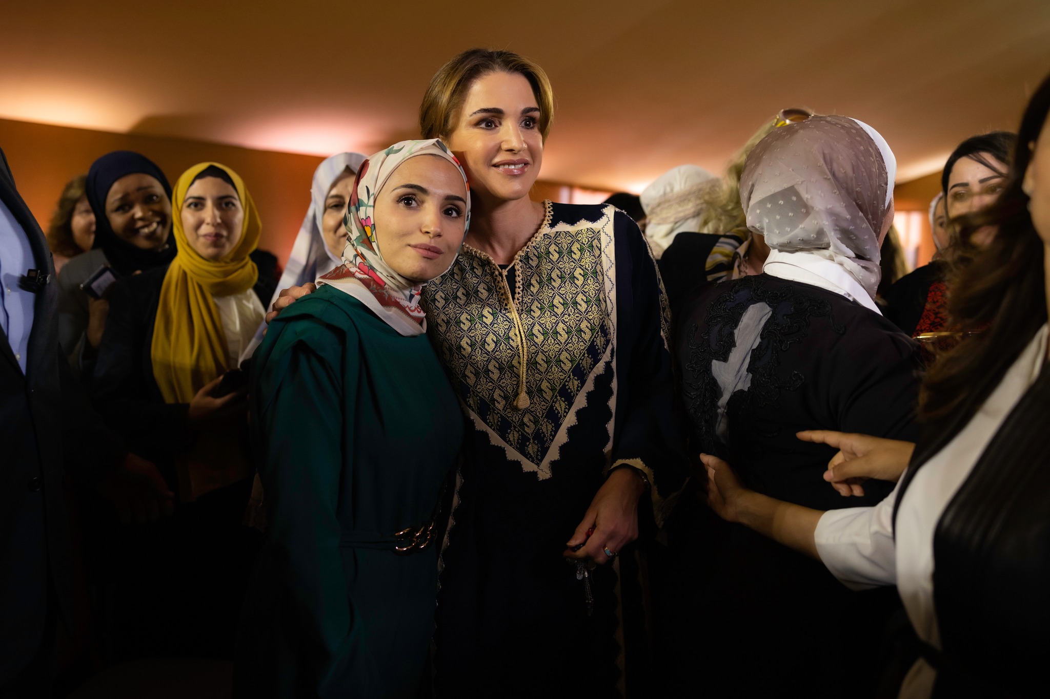 Queen Rania of Jordan visited Al Zarqa on Sunday where she hosted a lunch for the women representative of various communities