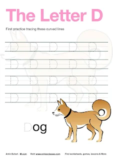 Practice Tracing The Letter D Free Download.