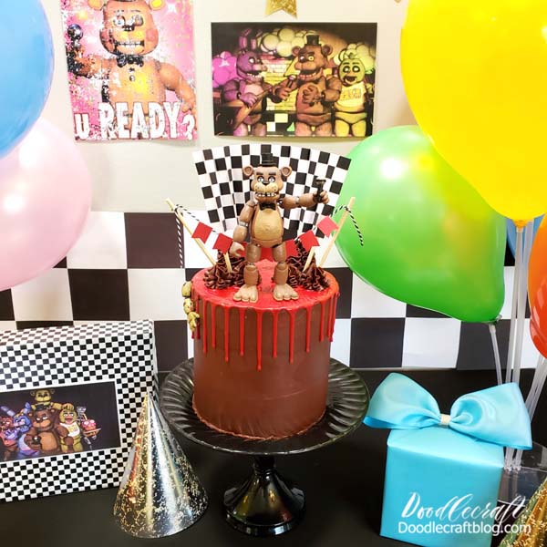 Printable Freddy Cake Topper, Five Nights at Freddys Birthday