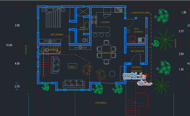 Room hinterland house Dwg  