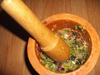 palapa in mortar and pestle