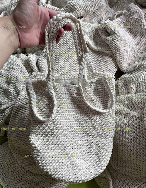 cotton rope knitted tote