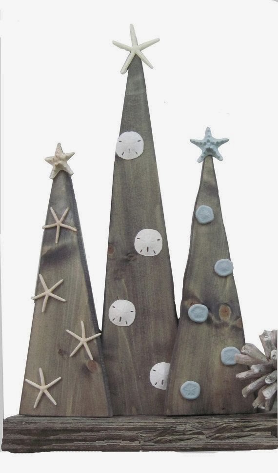 christmas tree wood ornament decor set