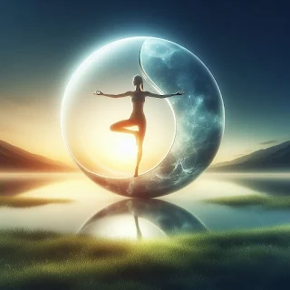 A serene image symbolizing balance and well-being