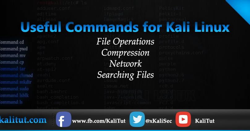 Useful Commands for Kali Linux